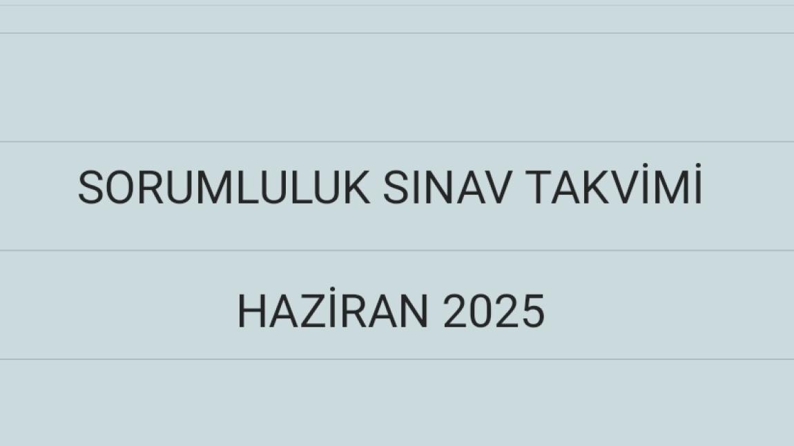 SORUMLULUK SINAV TAKVİMİMİZ AÇIKLANDI